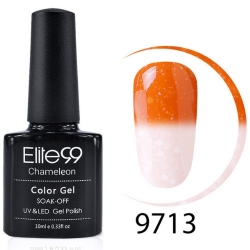 Гел Лак Термо 2в1 Цветно Бял 9713 10ml Elite99